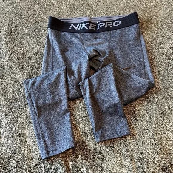 Men’s Nike Pro Tights 3/4 Blue Size Medium - Picture 3 of 9